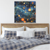 Celestial Gold Galaxy Leinwand Art (Insitu (Schlafzimmer))