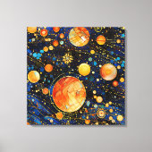 Celestial Gold Galaxy Leinwand Art (Vorderseite)
