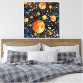 Celestial Gold Galaxy Leinwand Art (Insitu (Schlafzimmer))
