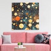 Celestial Gold Galaxy Leinwand Art (Insitu (Wohnzimmer))