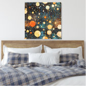 Celestial Gold Galaxy Leinwand Art (Insitu (Schlafzimmer))