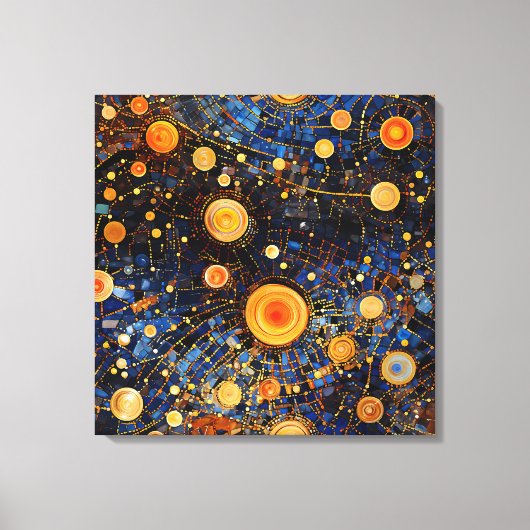 Celestial Gold Galaxy Leinwand Art (Vorderseite)