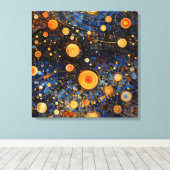 Celestial Gold Galaxy Leinwand Art (Insitu (Holzboden))