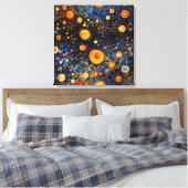 Celestial Gold Galaxy Leinwand Art (Insitu (Schlafzimmer))