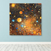 Celestial Gold Galaxy Leinwand Art (Insitu (Holzboden))