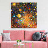 Celestial Gold Galaxy Leinwand Art (Insitu (Wohnzimmer))