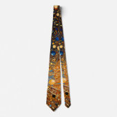 Celestial Gold Galaxy Neck Tie Krawatte (Vorderseite)