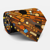 Celestial Gold Galaxy Neck Tie Krawatte (Gerollt)