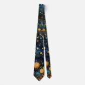 Celestial Gold Galaxy Neck Tie Krawatte (Vorderseite)