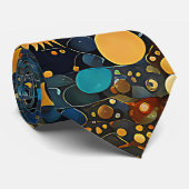 Celestial Gold Galaxy Neck Tie Krawatte (Gerollt)