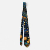 Celestial Gold Galaxy Neck Tie Krawatte (Rückseite)