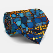 Celestial Gold Galaxy Neck Tie Krawatte (Gerollt)
