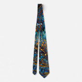 Celestial Gold Galaxy Neck Tie Krawatte (Rückseite)