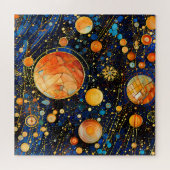 Celestial Gold Galaxy Puzzle (Horizontal)