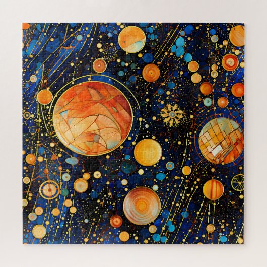 Celestial Gold Galaxy Puzzle (Horizontal)