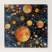 Celestial Gold Galaxy Puzzle (Vertikal)