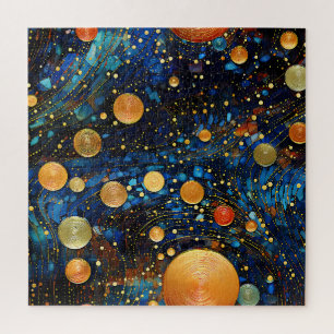 Celestial Gold Galaxy Puzzle