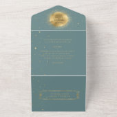 Celestial Gold Hochzeit in einer Einladung (Außenbereich)