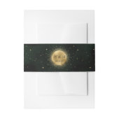 Celestial Gold Moon Emerald Wedding Bly Band (Vorderseite Beispiel)