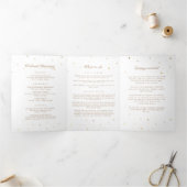 Celestial Gold Moon Folded Wedding Programm (Innenseite)