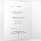 Celestial Gold Moon Folded Wedding Programm (Innen Erste Seite)