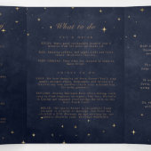 Celestial Gold Moon Folded Wedding Programm (Innenseite Mitte)