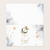 Celestial Gold Moon Stars Danke Karte (Außenseite Aufgefaltet)