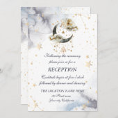 Celestial Gold Moon Stars Einladung (Vorne/Hinten)