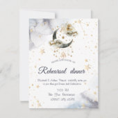 Celestial Gold Moon Stars Einladung (Vorderseite)