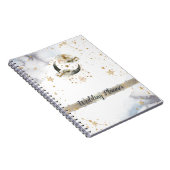 Celestial Gold Moon Stars Notizblock (Rechte Seite)