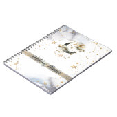 Celestial Gold Moon Stars Notizblock (Linke Seite)