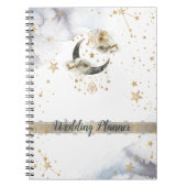 Celestial Gold Moon Stars Notizblock (Vorderseite)