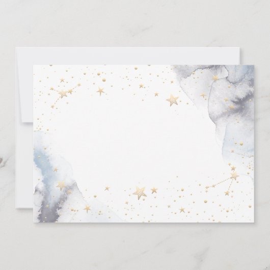 Celestial Gold Moon Stars Save The Date (Rückseite)