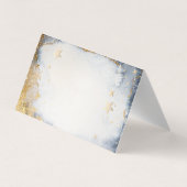 Celestial Gold Moon, Stars Watercolor Danke Visitenkarten (Rückseite)