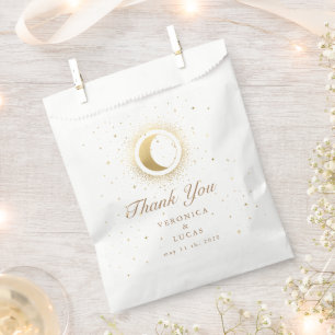 Celestial Gold Moon Wedding Vielen Dank Geschenktütchen