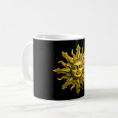 "Celestial Gold Radiance" Die Sonne Kaffeetasse (Vorderseite Links)
