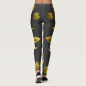 "Celestial Gold Radiance" Die Sonne Leggings (Rückseite)