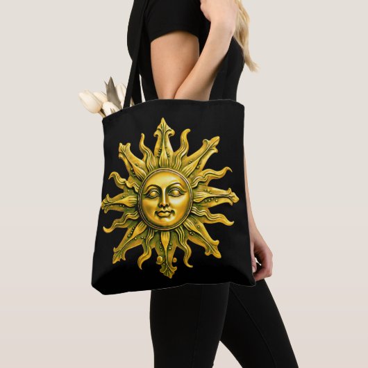 "Celestial Gold Radiance" Die Sonne Tasche (Von Nahem)