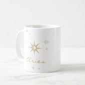 Celestial Gold Star Sign Moon & Stars Kaffeetasse (Vorderseite Links)