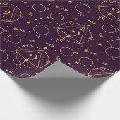 Celestial Gold Star Solareclipse Thema Geschenkpapier (Ecke)