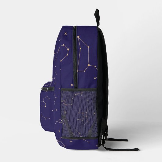 Celestial Gold Star Solareclipse Theme Bedruckter Rucksack (Rechts)