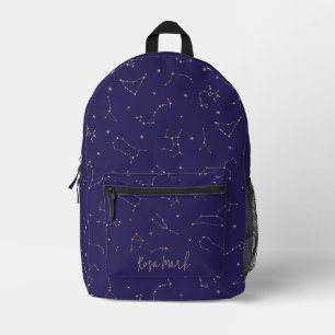 Celestial Gold Star Solareclipse Theme Bedruckter Rucksack