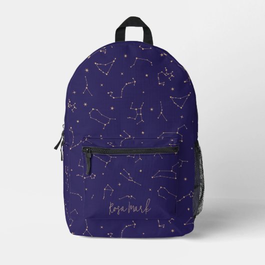 Celestial Gold Star Solareclipse Theme Bedruckter Rucksack (Vorderseite)