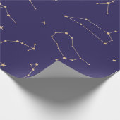 Celestial Gold Star Solareclipse Theme Geschenkpapier (Ecke)