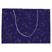 Celestial Gold Star Solareclipse Theme Große Geschenktüte (Rückseite)