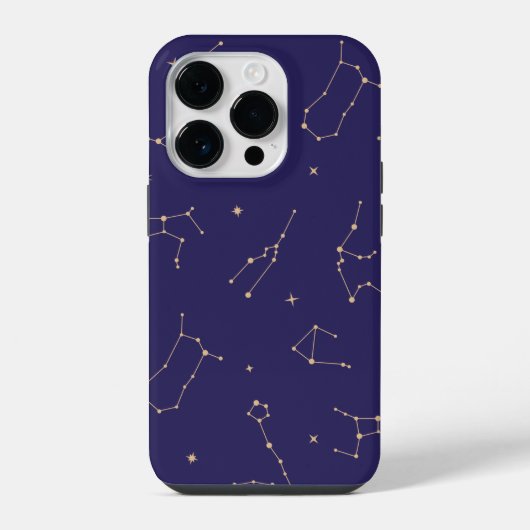 Celestial Gold Star Solareclipse Theme iPhone Hülle (Rückseite)