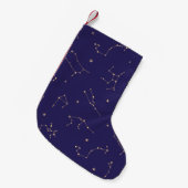 Celestial Gold Star Solareclipse Theme Kleiner Weihnachtsstrumpf (Vorderansicht (hängend))