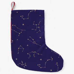 Celestial Gold Star Solareclipse Theme Kleiner Weihnachtsstrumpf