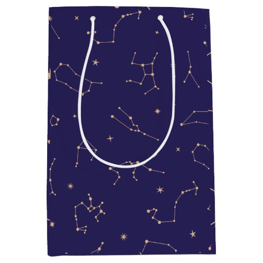 Celestial Gold Star Solareclipse Theme Mittlere Geschenktüte (Vorderseite)