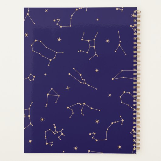 Celestial Gold Star Solareclipse Theme Planer (Rückseite)